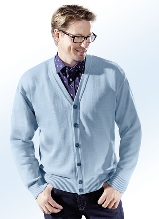 Cardigan mit durchgehender Knopfleiste in 5 Farben