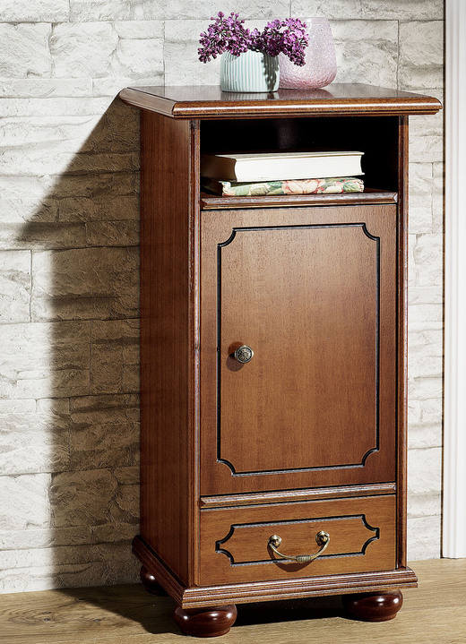 Sideboards & Kommoden - Kommode, 1-türig, mit detailreichen Schnitzereien, in Farbe NUSSBAUM Ansicht 1