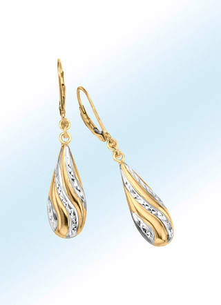 Diamantierte Ohrringe in Bicolor