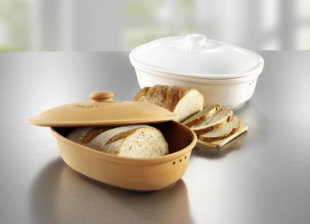 Römertopf Brottopf aus Naturton