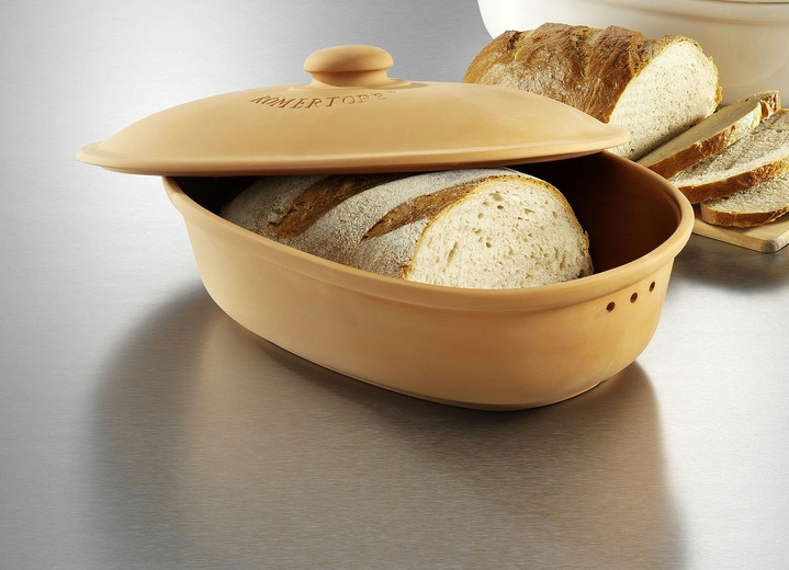 - Römertopf Brottopf aus Naturton, in Farbe TERRACOTTA, in Ausführung Brottopf klein