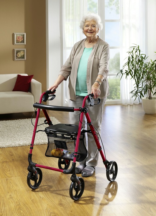 Mobilität - Alu-Rollator Actimo Light, in Farbe ROT Ansicht 1