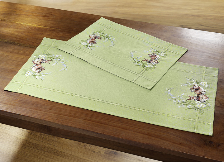 Tischdecken - Tisch- und Raumdekoration , in Größe 101 (Deckchen, 35/ 50 cm) bis 404 (Kissenbezug, 40/ 40 cm), in Farbe GRÜN Ansicht 1