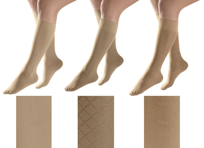 Kompressionsstrümpfe - medosan Kompressions-Kniestrümpfe, in Farbe BEIGE Ansicht 1