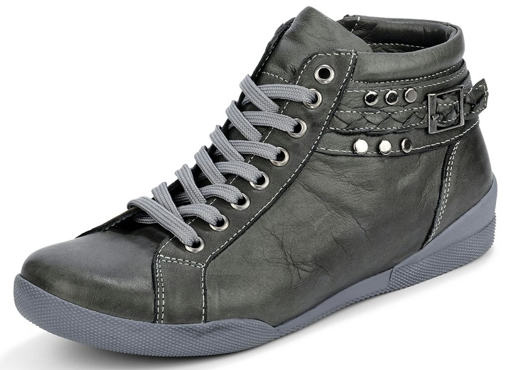 Stiefel & Stiefeletten - Andrea Conti Schnür-Stiefelette in angesagter Optik, in Größe 036 bis 042, in Farbe ANTHRAZIT Ansicht 1