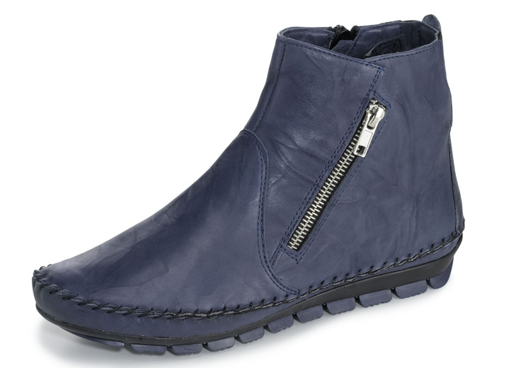 Komfortschuhe - Gemini, bequeme Damen-Stiefeletten, Weite G, mit herausnehmbarem Fußbett, in Größe 036 bis 042, in Farbe BLAU Ansicht 1