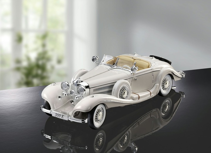 Sammlermodelle - Mercedes Benz 500K, in Farbe WEISS