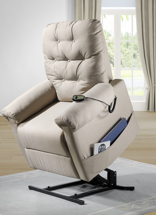 TV- & Relaxsessel - TV-Sessel mit Motor und Aufstehhilfe, in Farbe BEIGE Ansicht 1