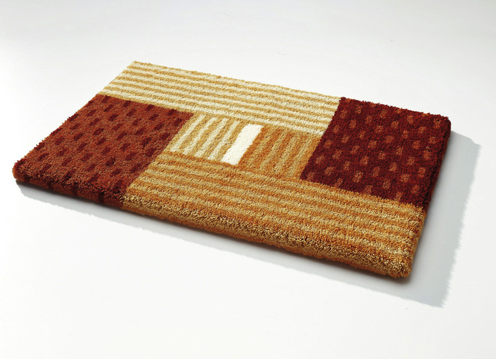 Heimtextilien - Supersofte Badgarnitur, in Größe 102 (Teppich, 60/100 cm) bis 109 (Hänge-WC-Vorleger, 50/ 50 cm), in Farbe TERRA