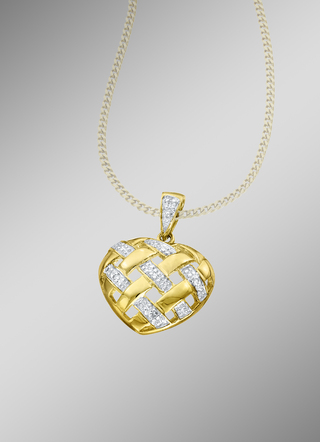 Herz-Anhänger mit Diamanten