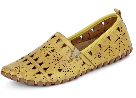 Gemini, sommerliche Damen-Slipper, Weite G, mit herausnehmbarem Fußbett
