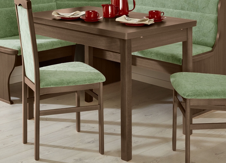 Esszimmer - Stilvoller Esstisch mit pflegeleichter Melamin-Oberfläche, in Farbe NUSSBAUM, in Ausführung Esstisch, klein Ansicht 1