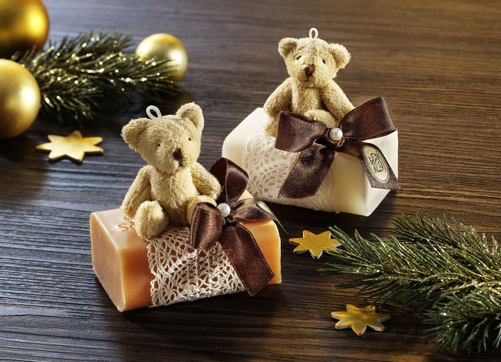 Geschenkideen - Seife mit Teddy, in Farbe BRAUN, in Ausführung Quitten-Duft