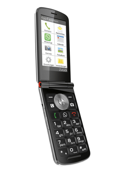 Smartphones & Telefone - Emporia TouchSmart Klapp-Smartphone, in Farbe SCHWARZ-SILBER Ansicht 1