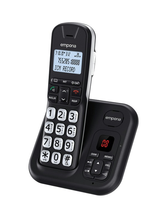 Smartphones & Telefone - Emporia Großtasten-Telefon, in Farbe SCHWARZ-SILBER, in Ausführung Großtasten-Telefon mit Anrufbeantworter Ansicht 1