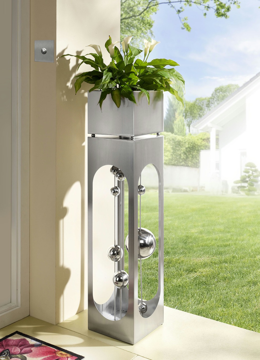 Pflanzsäule Patio aus rostfreien Edelstahl Blumentöpfe & Pflanzgefäße