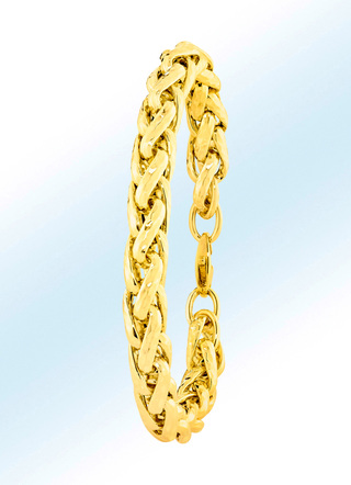Zopfkettenarmband aus Gold