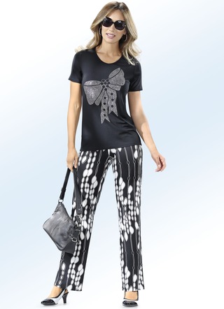 Shirt mit Strass-Motiv