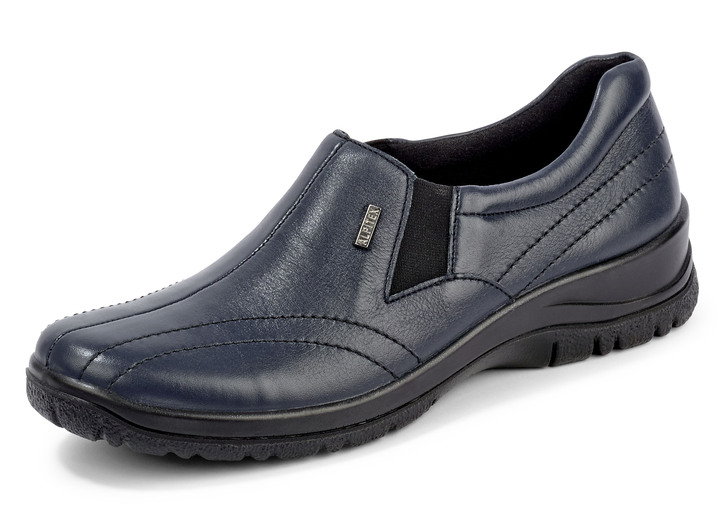 Komfortschuhe - Slipper mit Klimamembrane , in Größe 036 bis 042, in Farbe MARINE