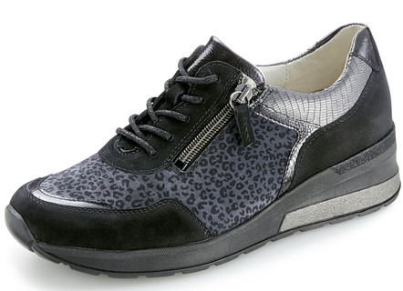 Trendiger Schnürschuh in 3 Farben mit herausnehmbarem Lederfußbett, Weite H