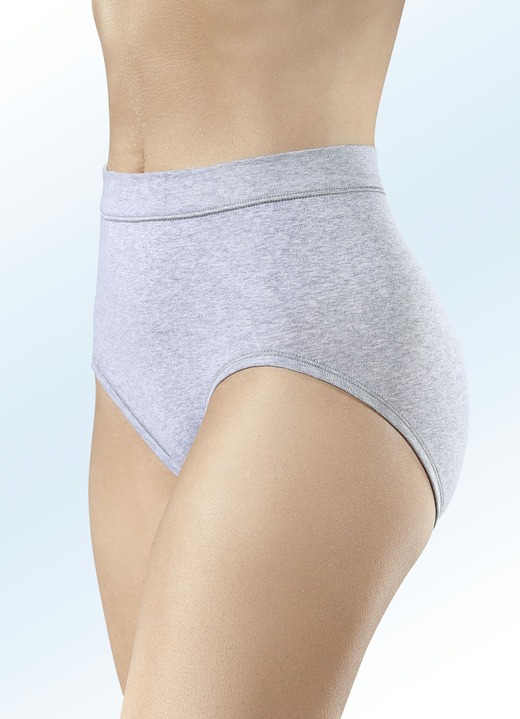 Slips - Dreierpack ESGE-Slips mit weichem Bund, in Größe L (44/46) bis S (36/38), in Farbe GRAU MELIERT