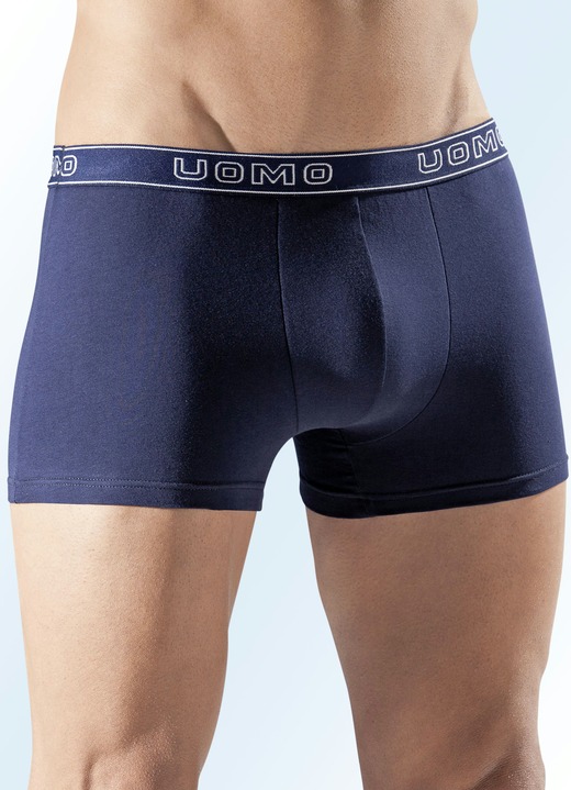 Unterwäsche - Fünferpack Pants, uni mit Elastikbund, in Größe 004 bis 010, in Farbe 3X NAVY, 2X SCHWARZ