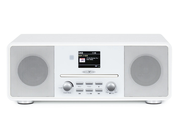 Modern - Reflexion HRA19DAB Stereoanlage mit DAB+ Radio, in Farbe WEISS Ansicht 1