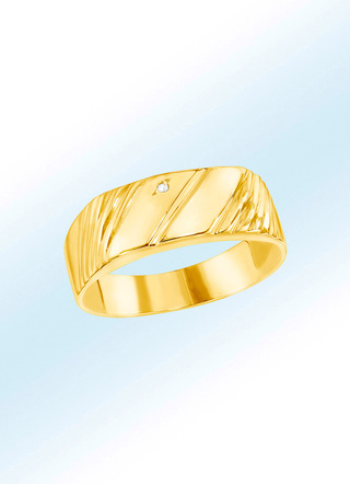 Edler Herrenring mit Diamant