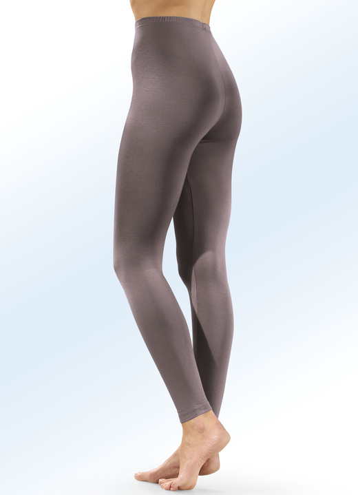 - Zweierpack Leggings mit Dehnbund, in Größe 038 bis 058, in Farbe 1X TAUPE, 1X MARINE Ansicht 1