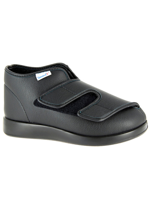 Komfortschuhe - Florett Klettschuh für Damen und Herren, in Größe 037 bis 047, in Farbe SCHWARZ, in Ausführung Innenfutter 100% Baumwolle Ansicht 1