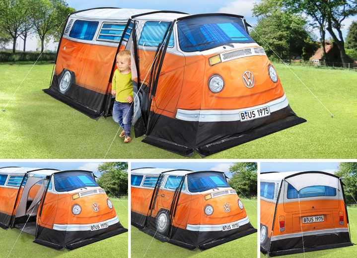 Freizeitspaß - Zelt VW Bulli, in Farbe ORANGE