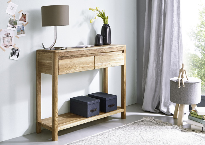 Kleinmöbel - Konsolentisch aus Massivholz in geölter Ausführung, in Farbe WILDEICHE Ansicht 1