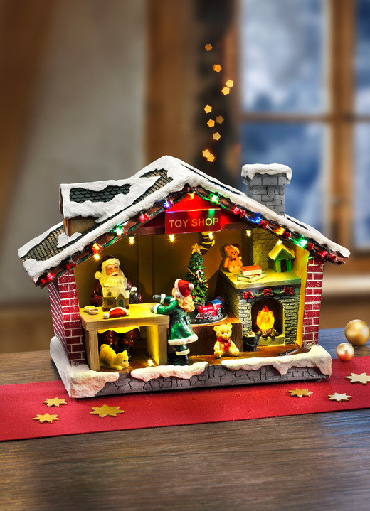- Beleuchtetes Weihnachtshaus, in Farbe BUNT Ansicht 1