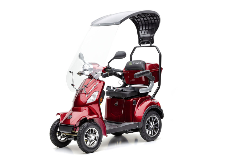 Mobilität - Econelo Akku-Quad J4000 mit Wind- und Wetterschutz, in Farbe ROT Ansicht 1