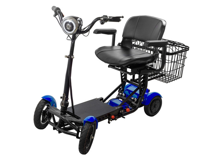 Mobilität - Entspannt durch den Alltag mit dem Econelo 4-Rad-Roller, in Farbe BLAU Ansicht 1