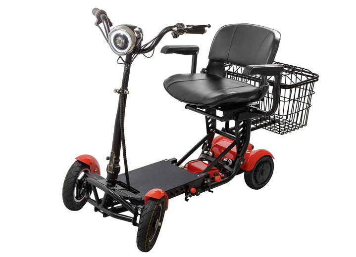 Mobilität - Entspannt durch den Alltag mit dem Econelo 4-Rad-Roller, in Farbe ROT Ansicht 1