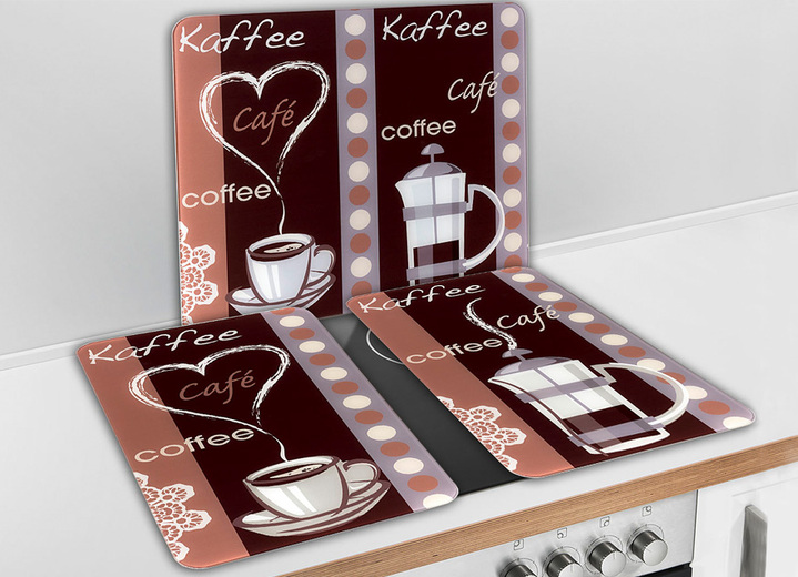 Haushaltshelfer - WENKO Wandblende / Herdabdeckplatten, Kaffee, in Farbe KAFFEE, in Ausführung Herdabdeckplatten