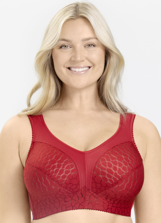 BHs - Miss Mary BH mit strukturierten Cups, in Größe 080 bis 110, in Cup B, in Farbe ROT Ansicht 1