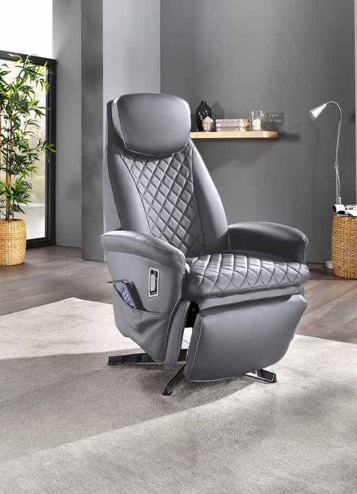 TV- & Relaxsessel - Massagesessel mit Wärmefunktion, in Farbe GRAU Ansicht 1