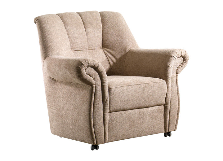 Funktions-Polstermöbel - Frei im Raum aufstellbare Polstermöbel mit Federkernpolsterung, in Farbe BEIGE, in Ausführung Sessel Ansicht 1