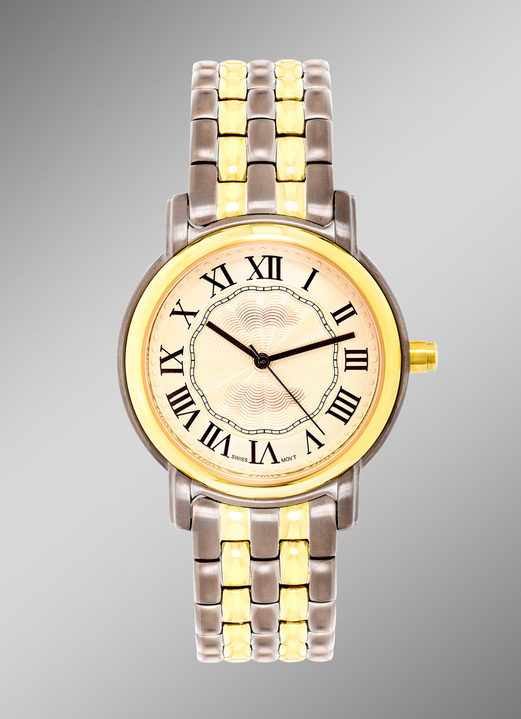 - Pierre Chaubert Funk-Herrenuhr mit Edelstahlgehäuse, in Farbe  Ansicht 1