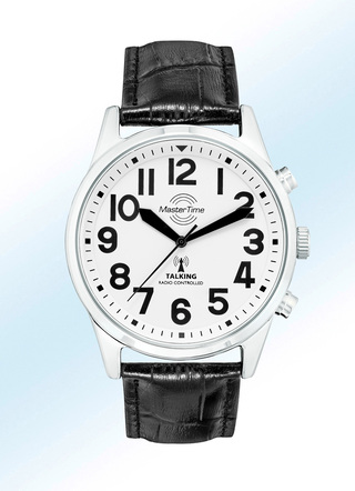 Funk-Herrenuhr mit sprechender Zeitansage