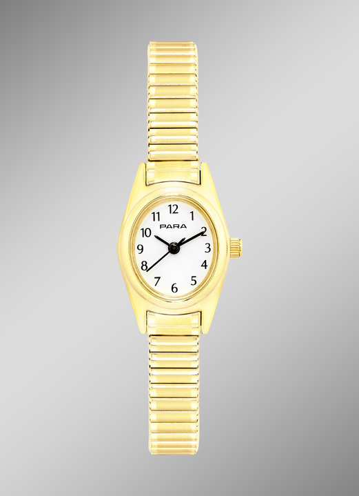 Para - Elegante Para-Quartz Damenuhr, in Farbe , in Ausführung Gelbgoldfarben