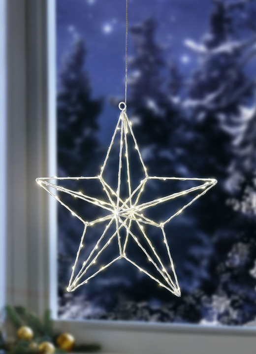 - LED-Stern aus Stahl, in Farbe SILBER