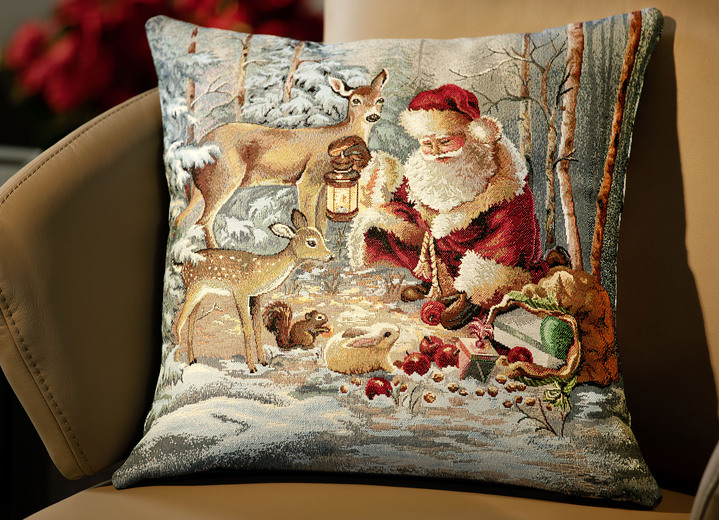 Kissenbezüge - Gobelin Kissenbezug Weihnachtsmann , in Farbe MULTICOLOR