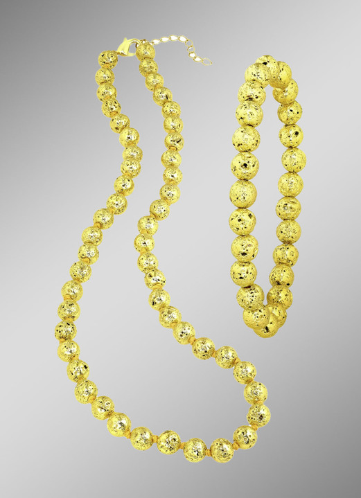 Damen-Modeschmuck - Wundervolles Schmuck-Set, 2-teilig, in Farbe GOLD Ansicht 1