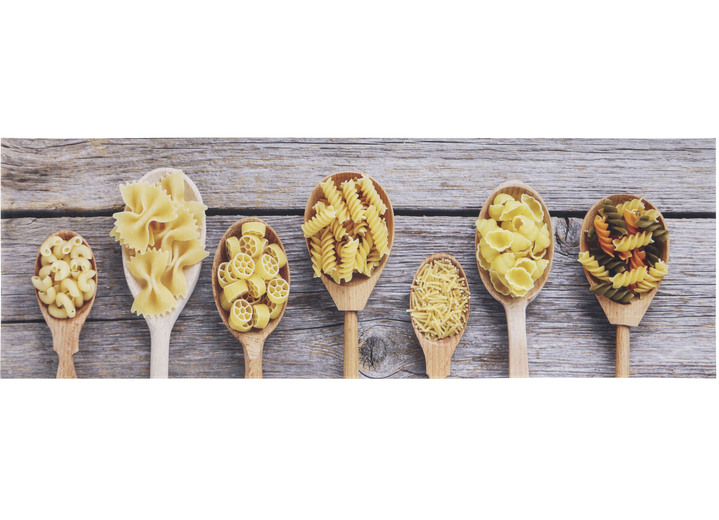 Läufer & Stufenmatten - Küchenläufer Pasta, mit rutschhemmender Rückseite, in Farbe NATUR-GELB Ansicht 1