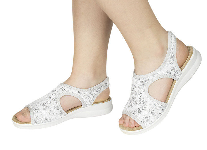 Schuhe & Einlagen - Sandalette von Aerosoft in Weite G–H, in Größe 036 bis 042, in Farbe WEIß, in Ausführung mit elastischem Einschlupf Ansicht 1