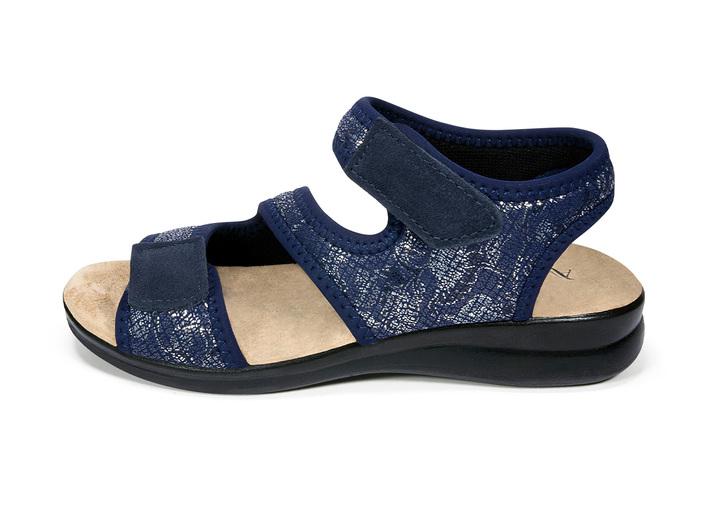 Schuhe & Einlagen - Sandalette von Aerosoft in Weite G–H, in Größe 036 bis 042, in Farbe BLAU, in Ausführung mit Klettverschluss Ansicht 1