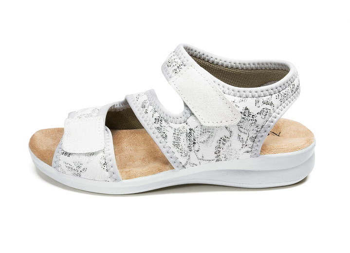 Schuhe & Einlagen - Sandalette von Aerosoft in Weite G–H, in Größe 036 bis 042, in Farbe WEISS, in Ausführung mit Klettverschluss Ansicht 1